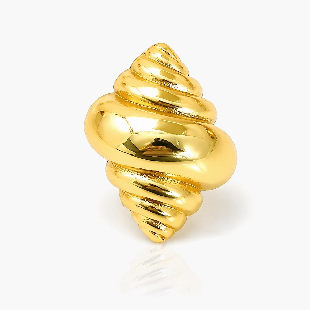 Twisted Spiral Shell Stud Earrings