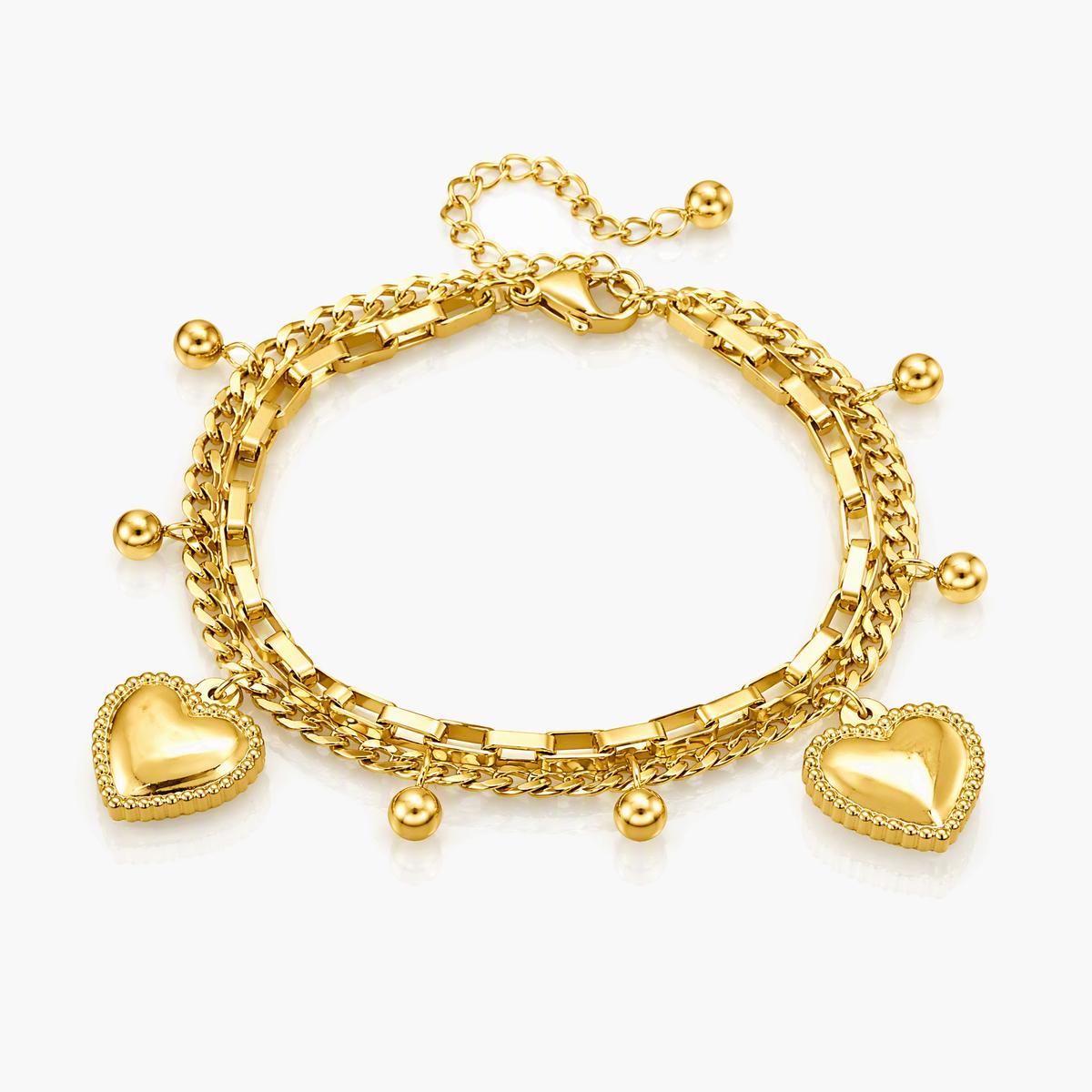 Trendy Heart Charm Bracelet