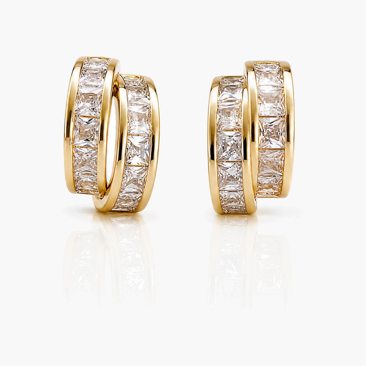Double Layer Hoop Earrings