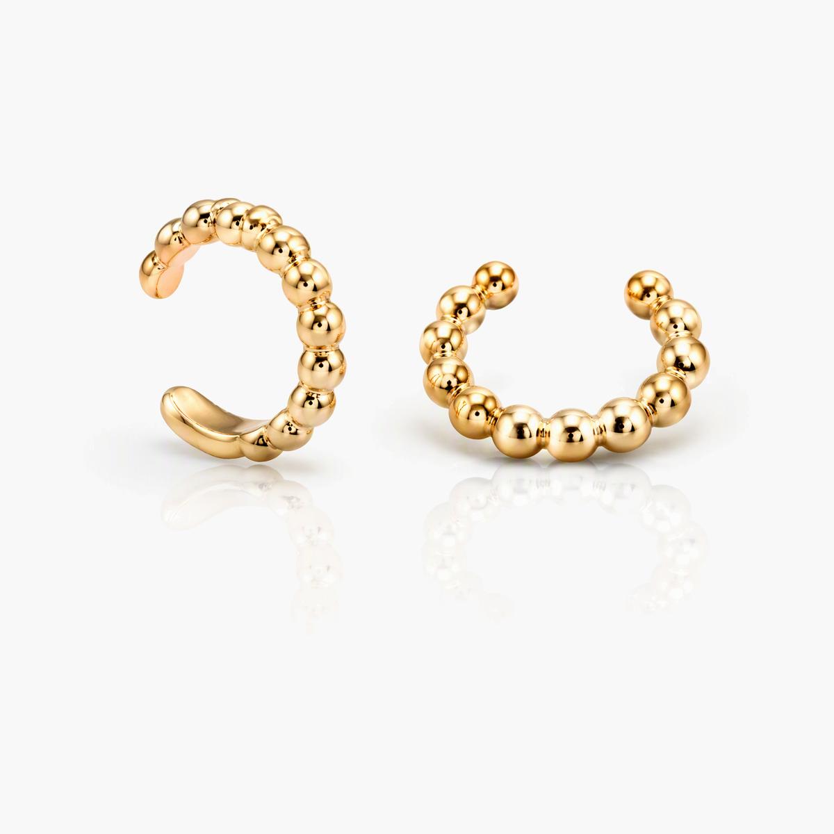Dainty Beaded Huggie Earrings