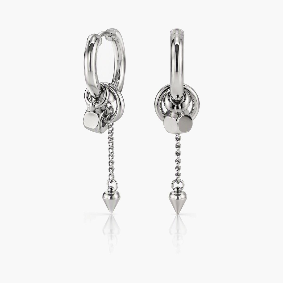 Trendy Spike Chain Drop Earrings