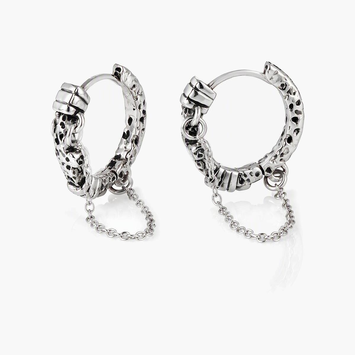 Trendy Horseshoe Chain Hoop Earrings