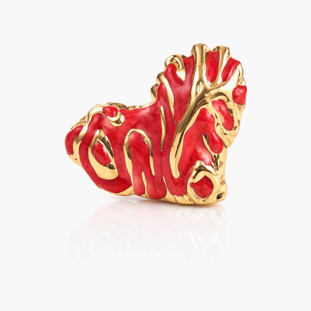 Abstract Heart Stud Earrings