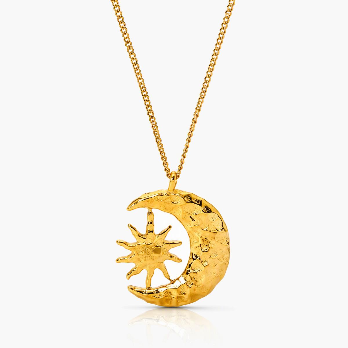 Sun Moon Pendant Necklace