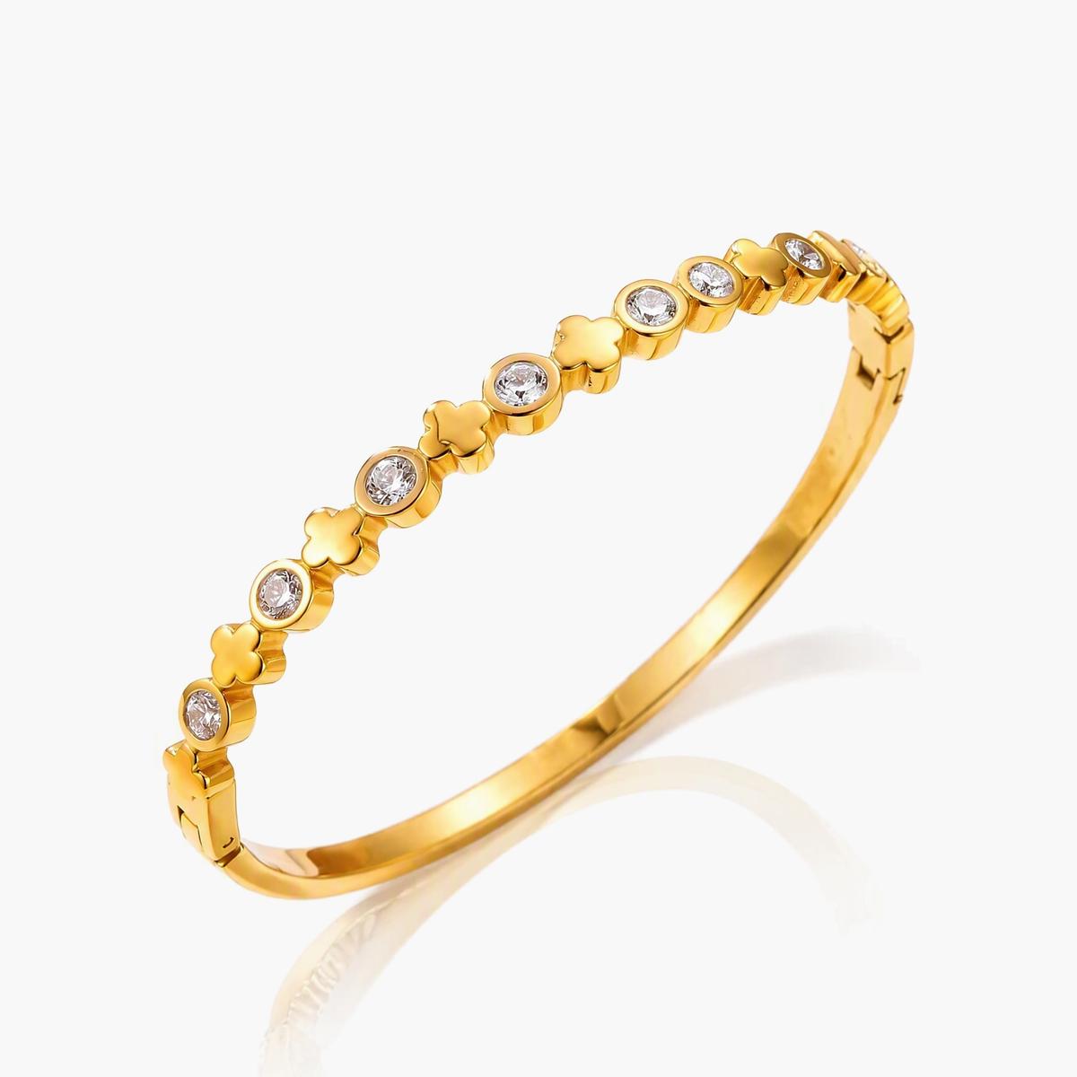 Four-Leaf Clover Bangle