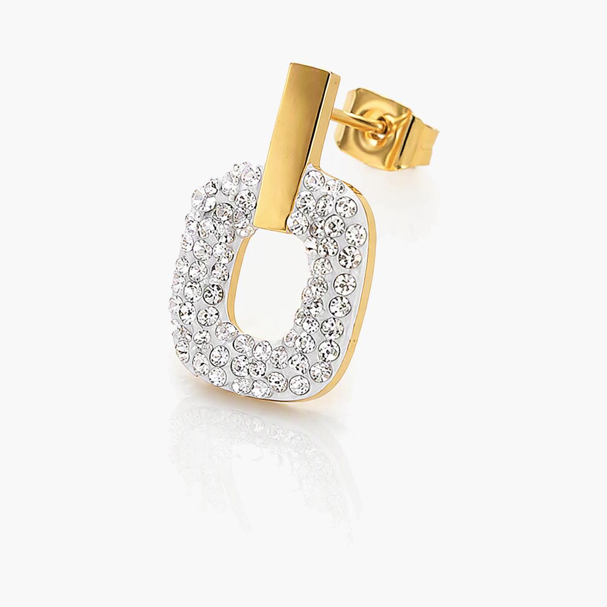 Trendy Bar Rectangle Stud Earrings