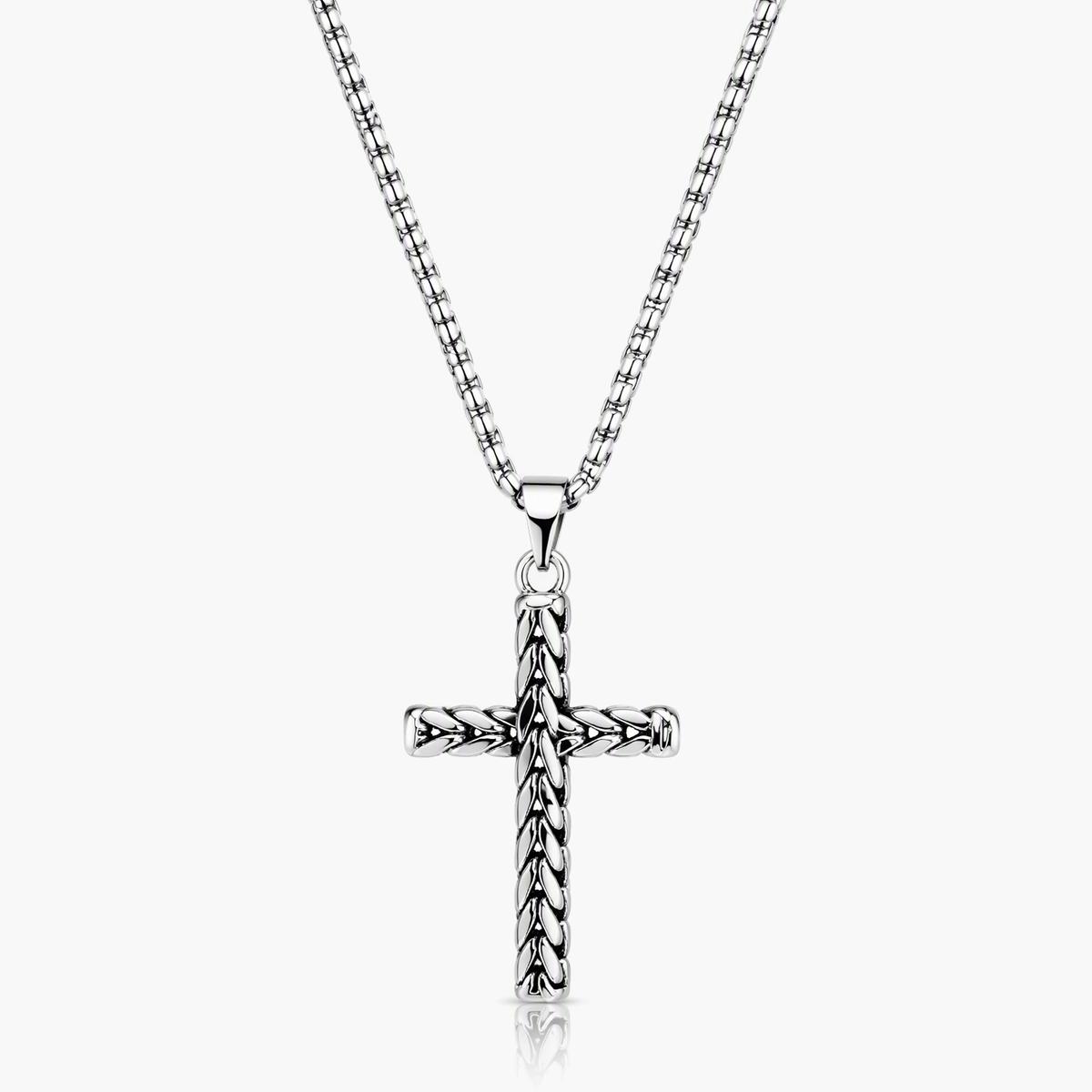 Twisted Cross Pendant Necklace