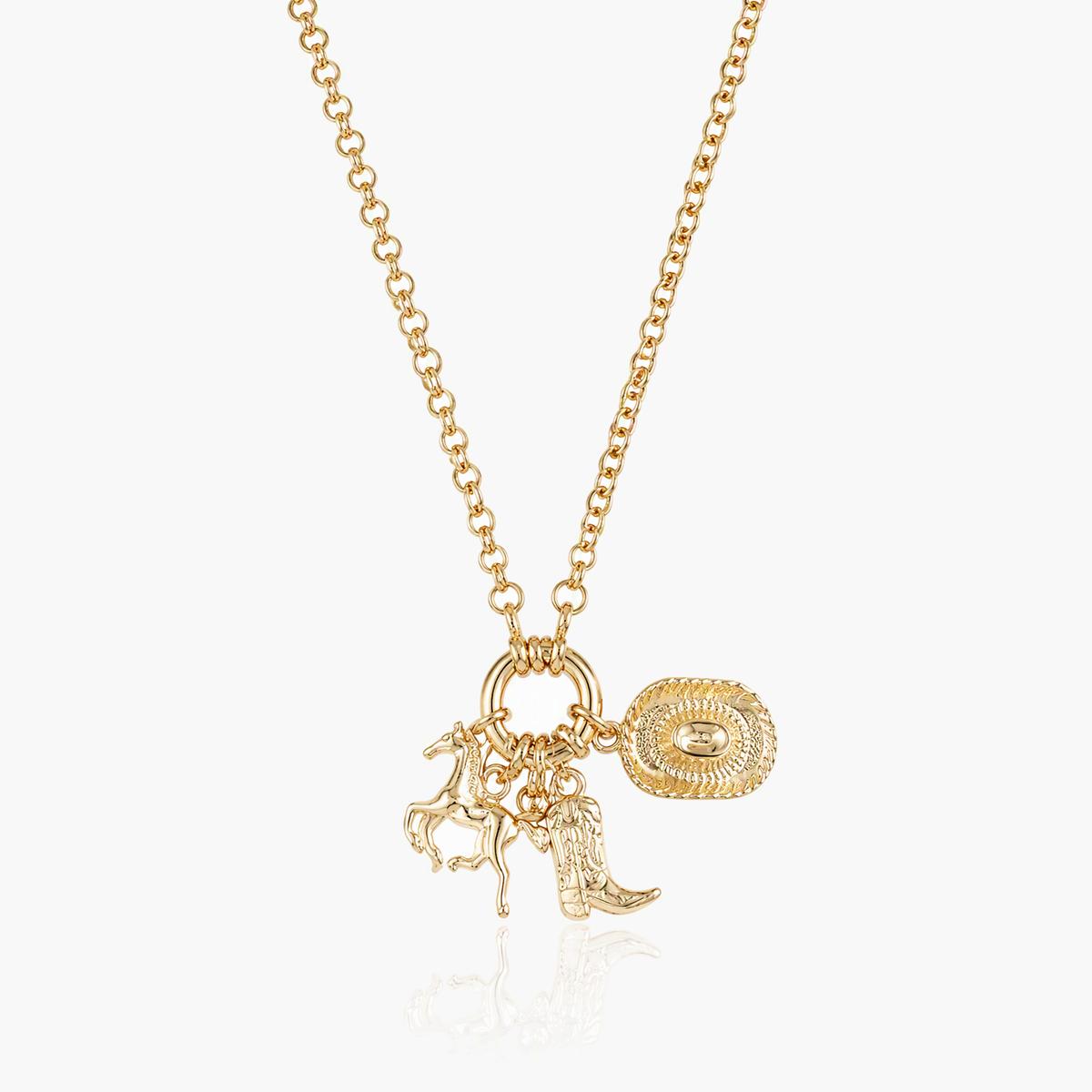 Cowboy Charm Pendant Necklace