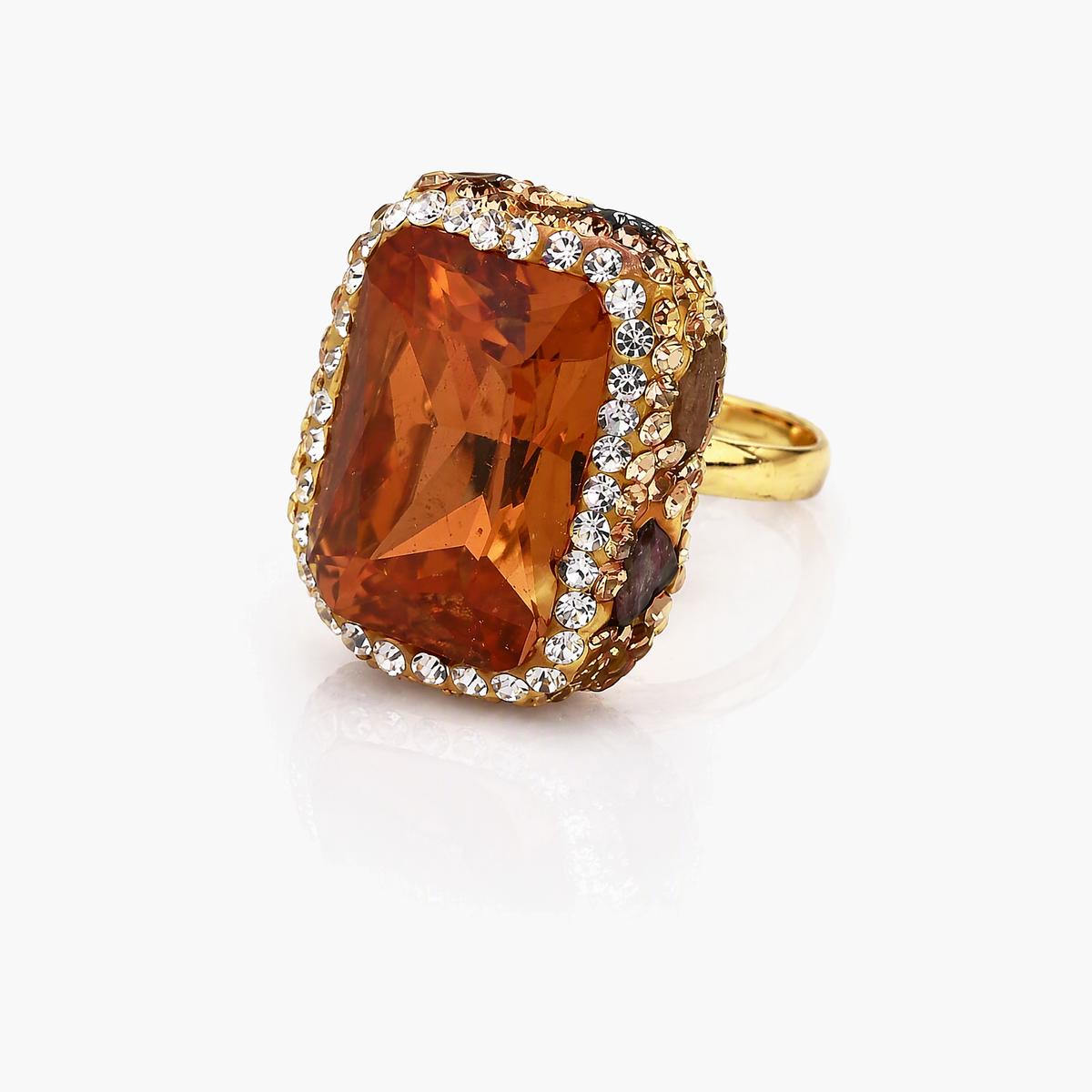 Trendy Floral Stone Ring