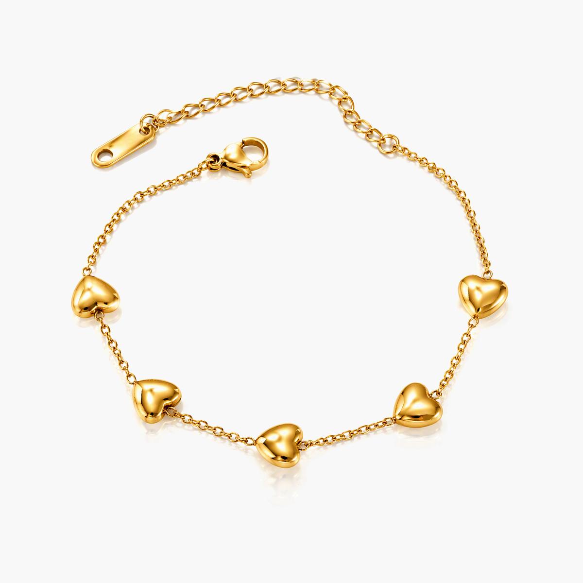 Dainty Heart Charm Bracelet