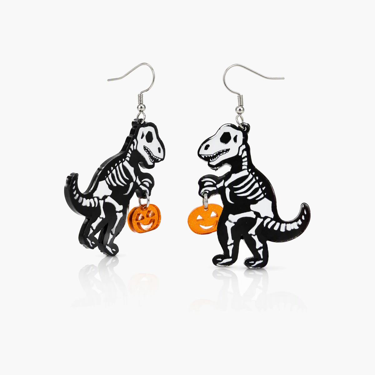 Cute Skeleton Dinosaur Drop Earrings