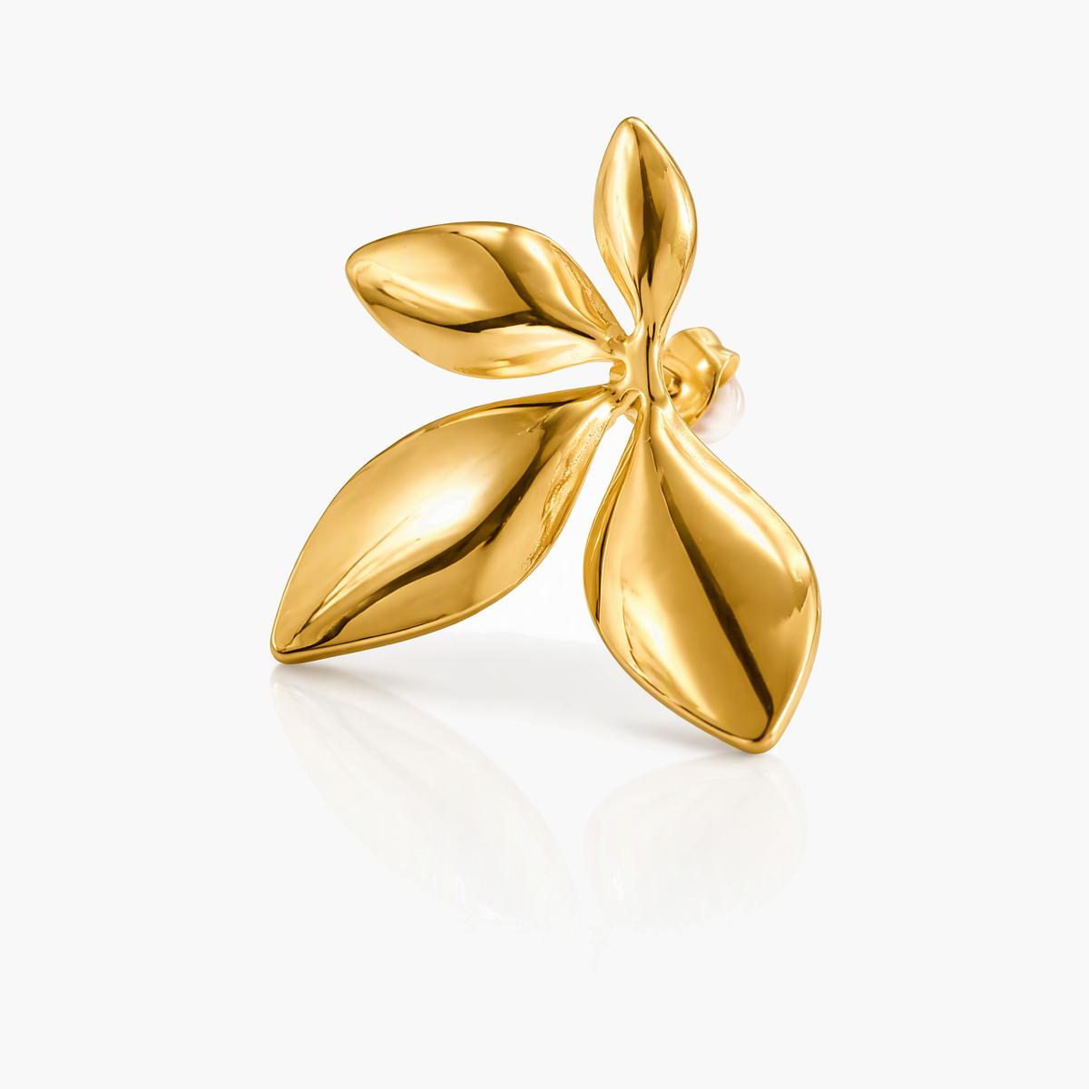 Leaf Branch Stud Earrings
