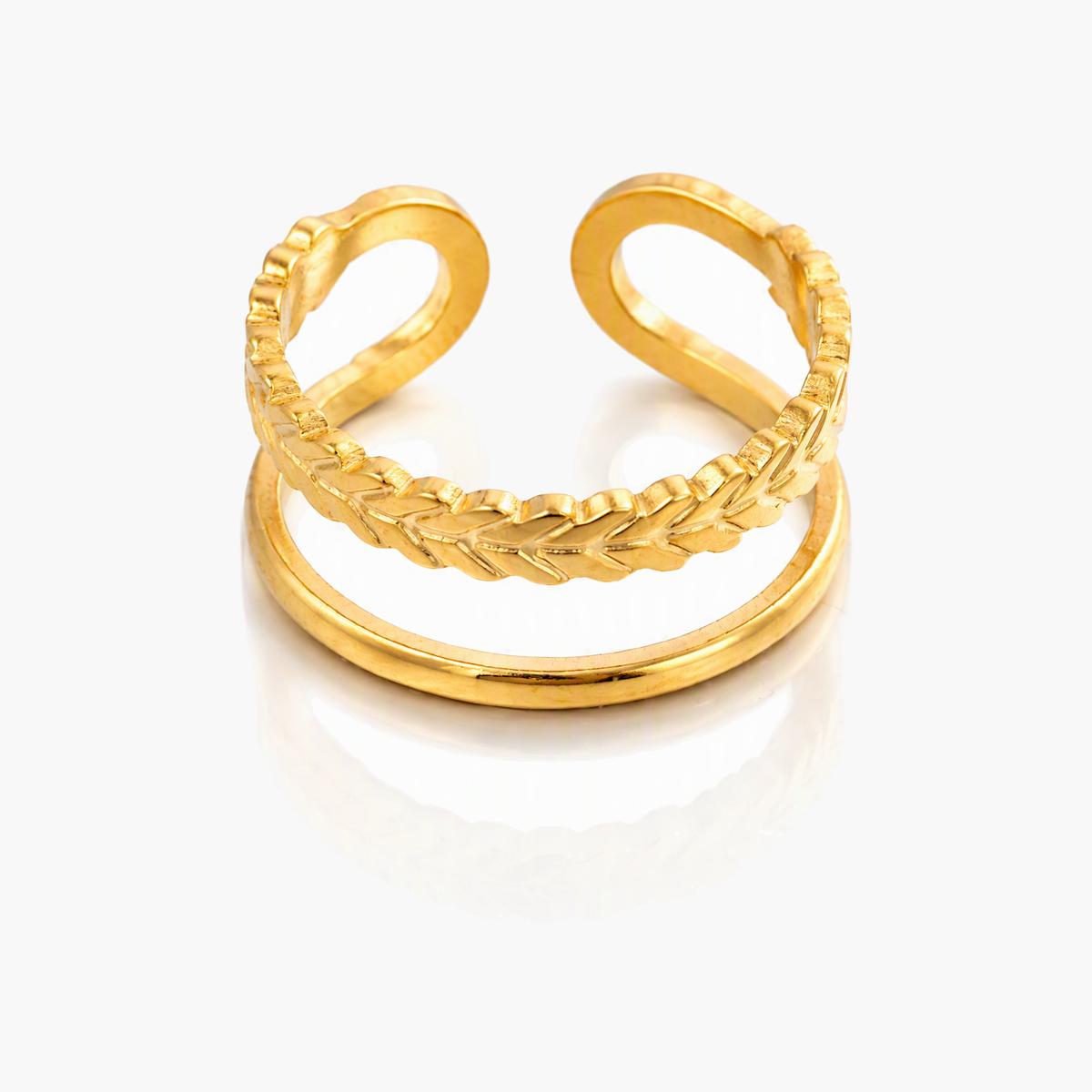 Dainty Wheat Chain Ring