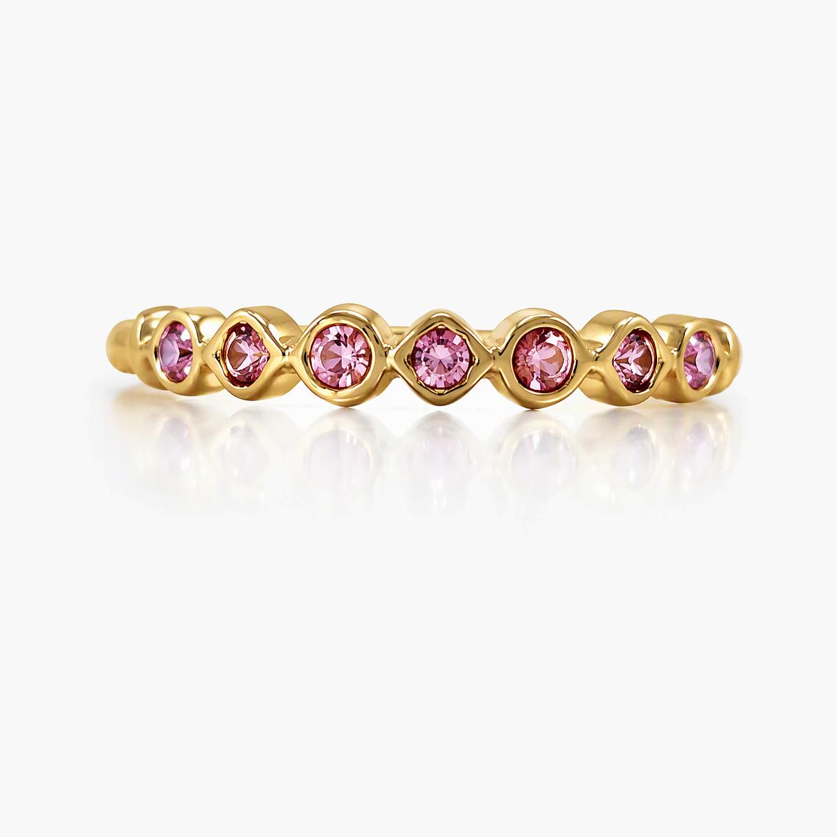 Dainty Linked Geometric Ring