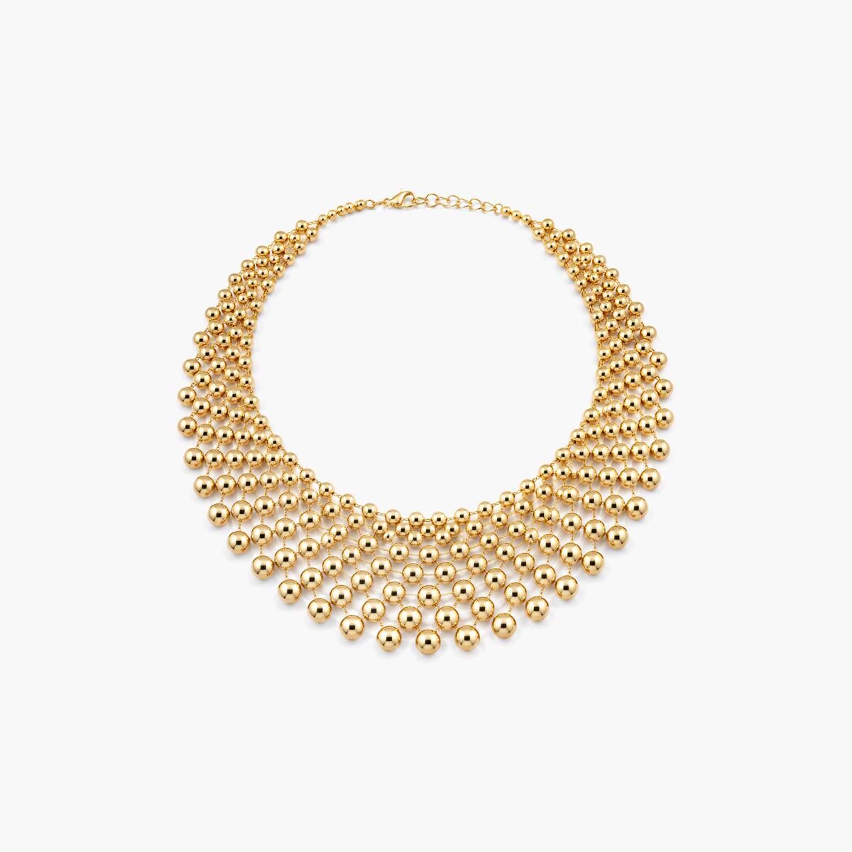 Chunky Multi-Layer Beaded Bib Necklace