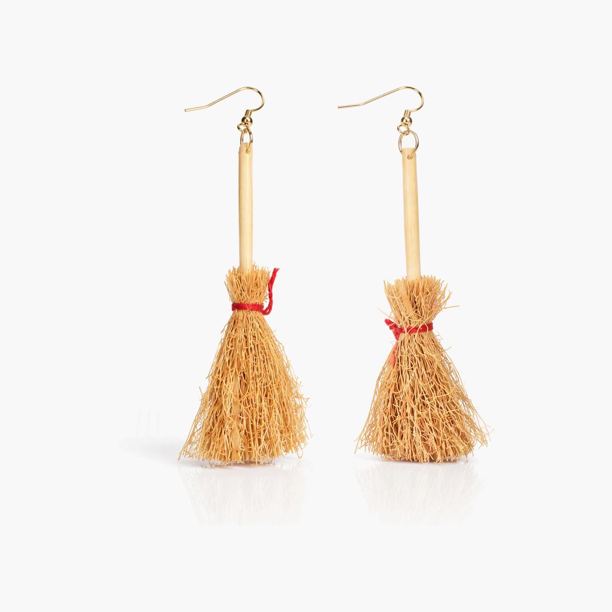 Cute Mini Broom Drop Earrings