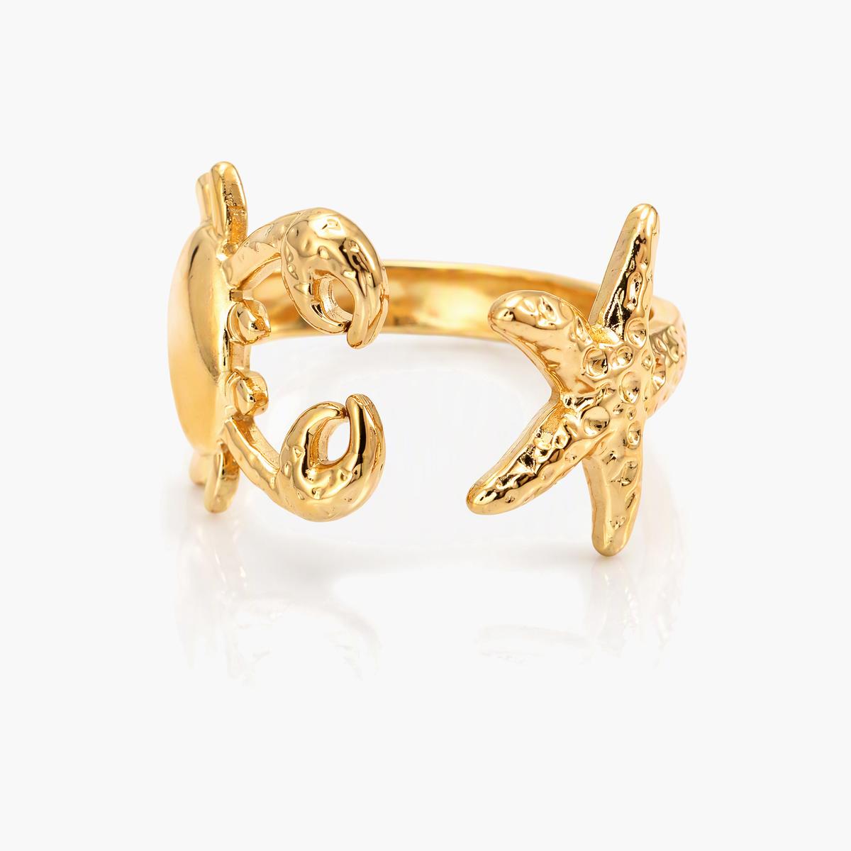 Seahorse Open Cuff Ring