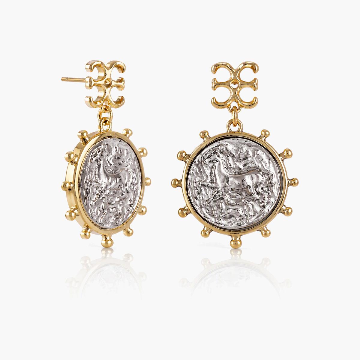 Vintage Coin Drop Earrings
