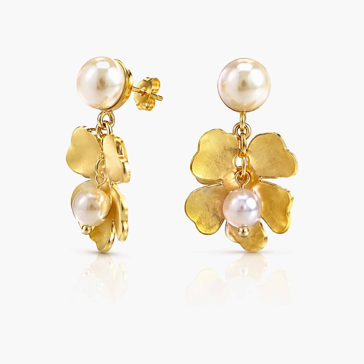Trendy Floral Drop Earrings