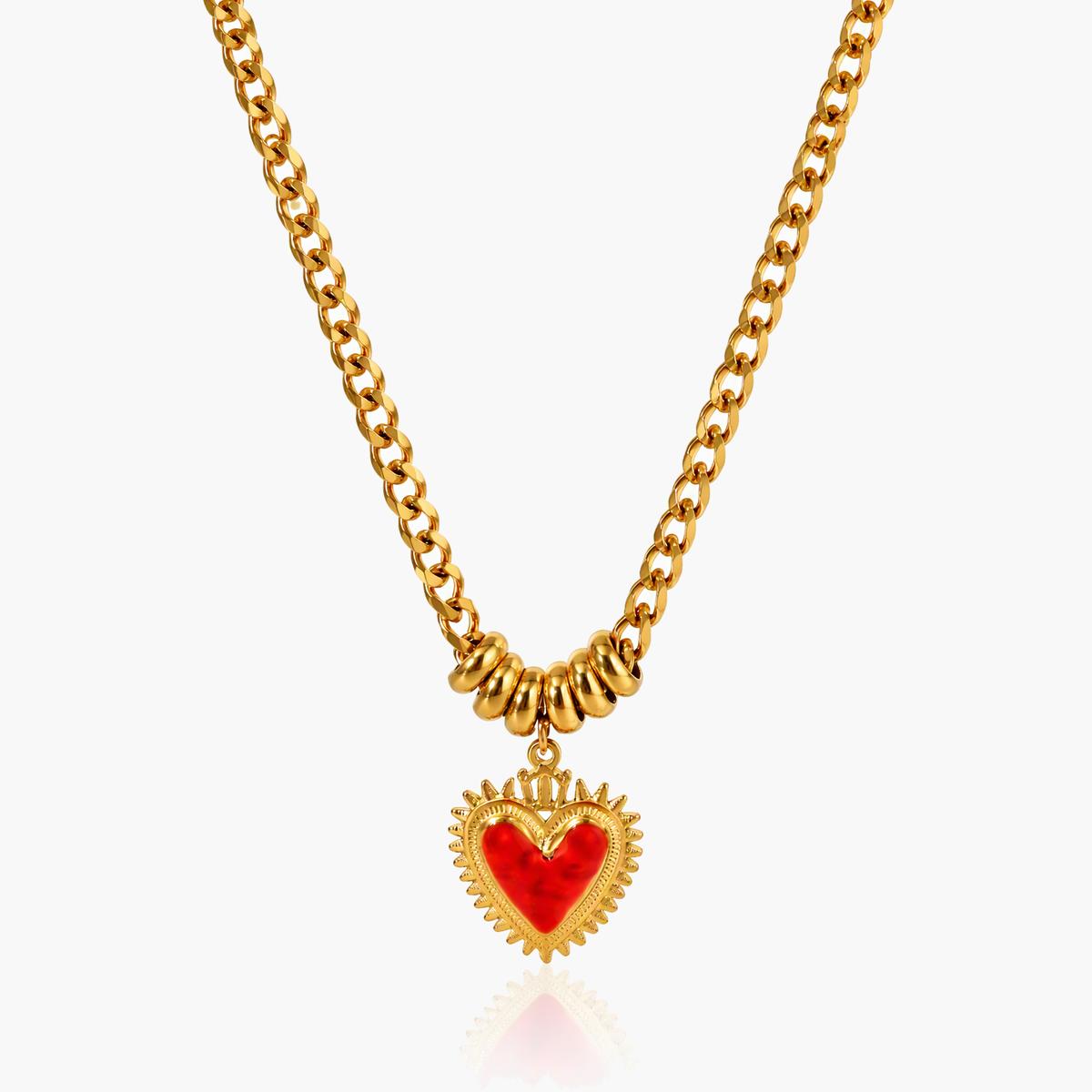 Sacred Heart Pendant Necklace