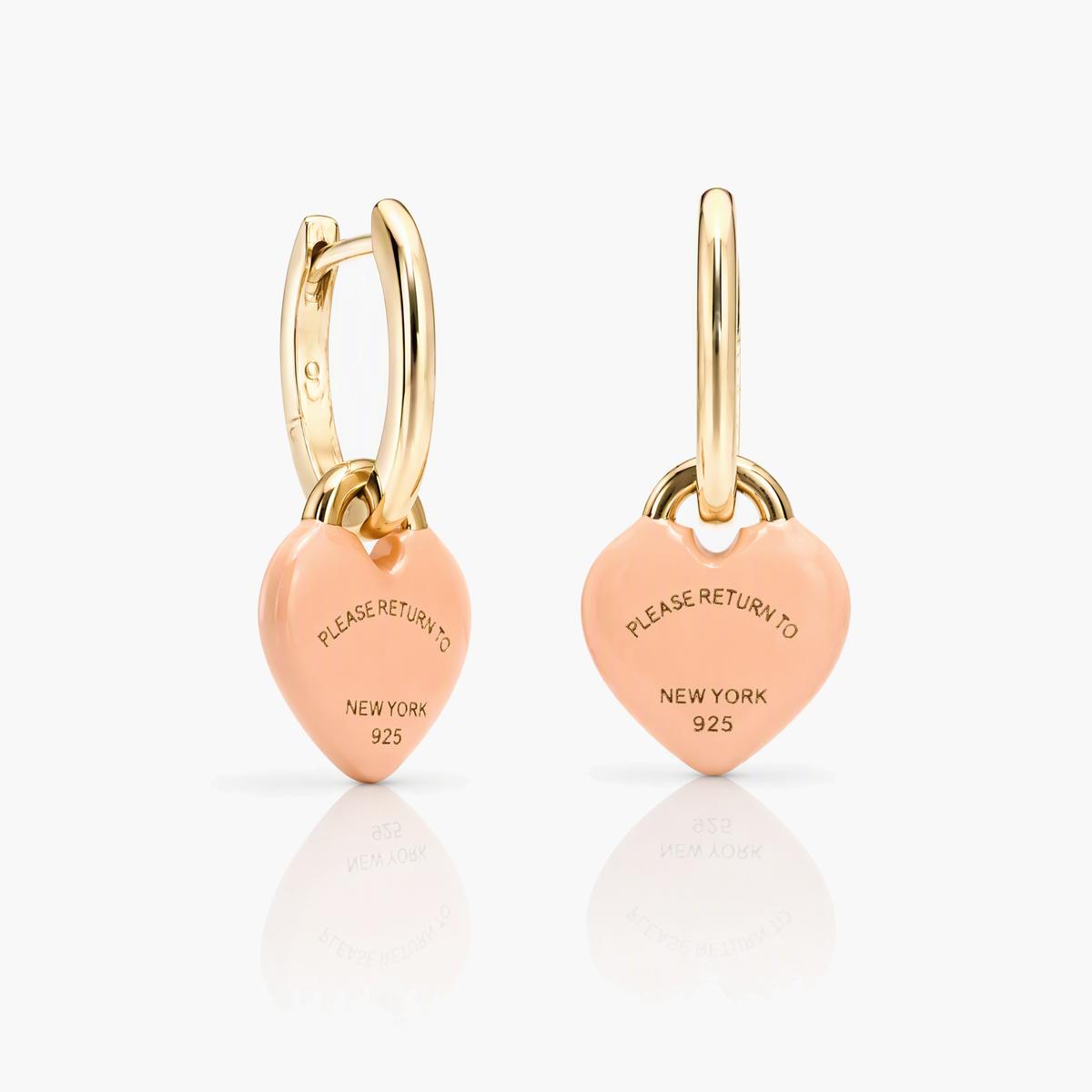 Cute Heart Charm Drop Earrings