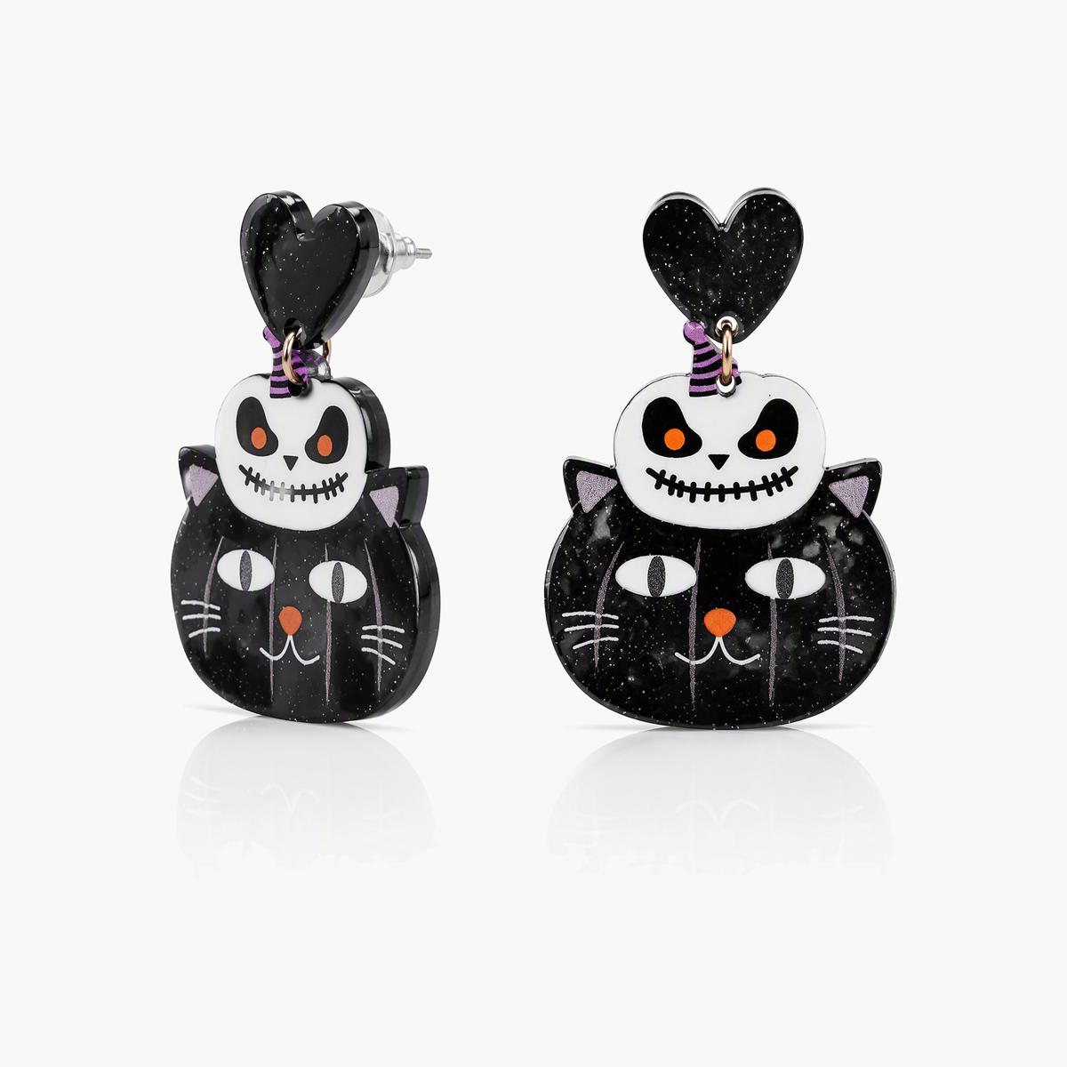 Cute Halloween Motif Stud Earrings
