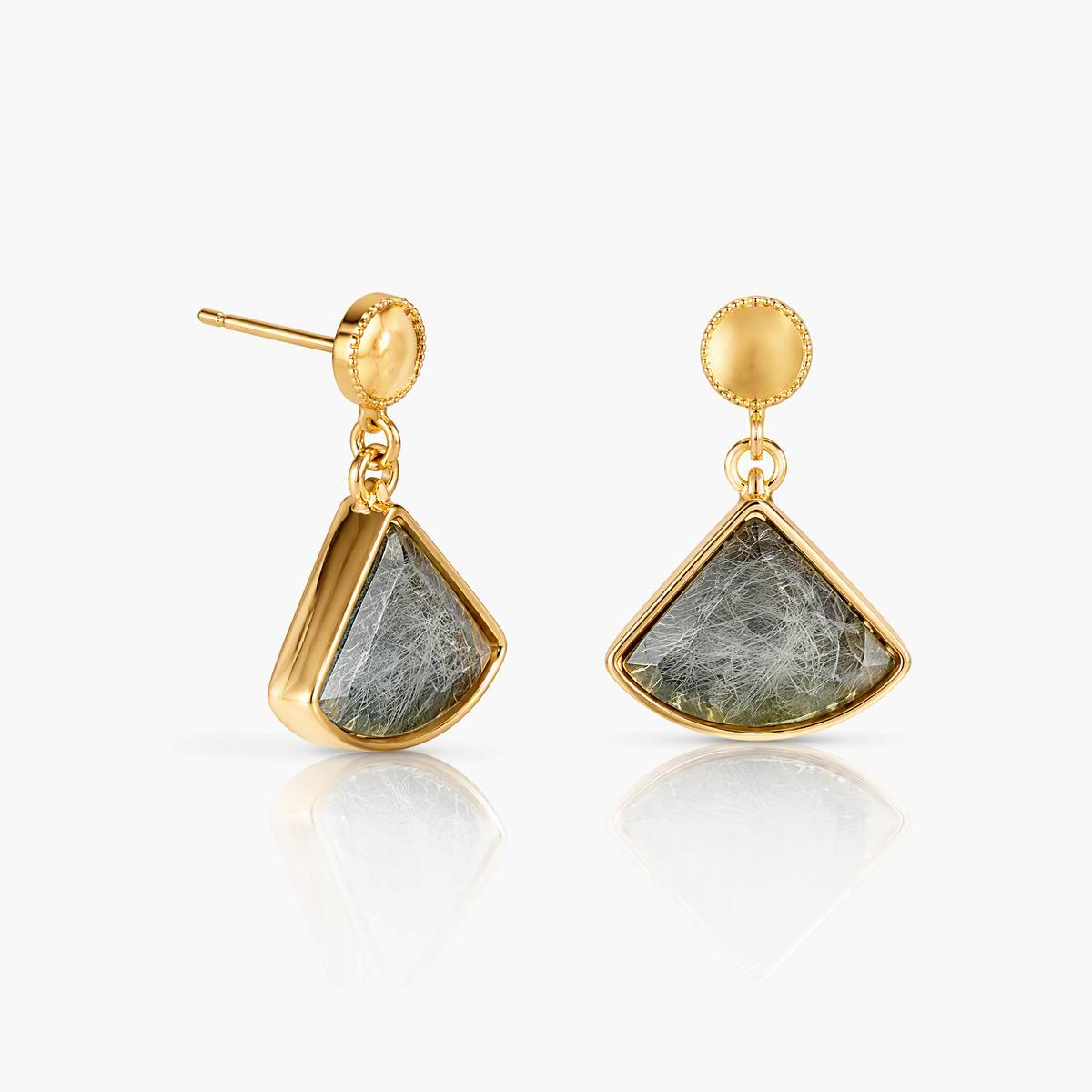 Geometric Interlocking Ring Stud Earrings