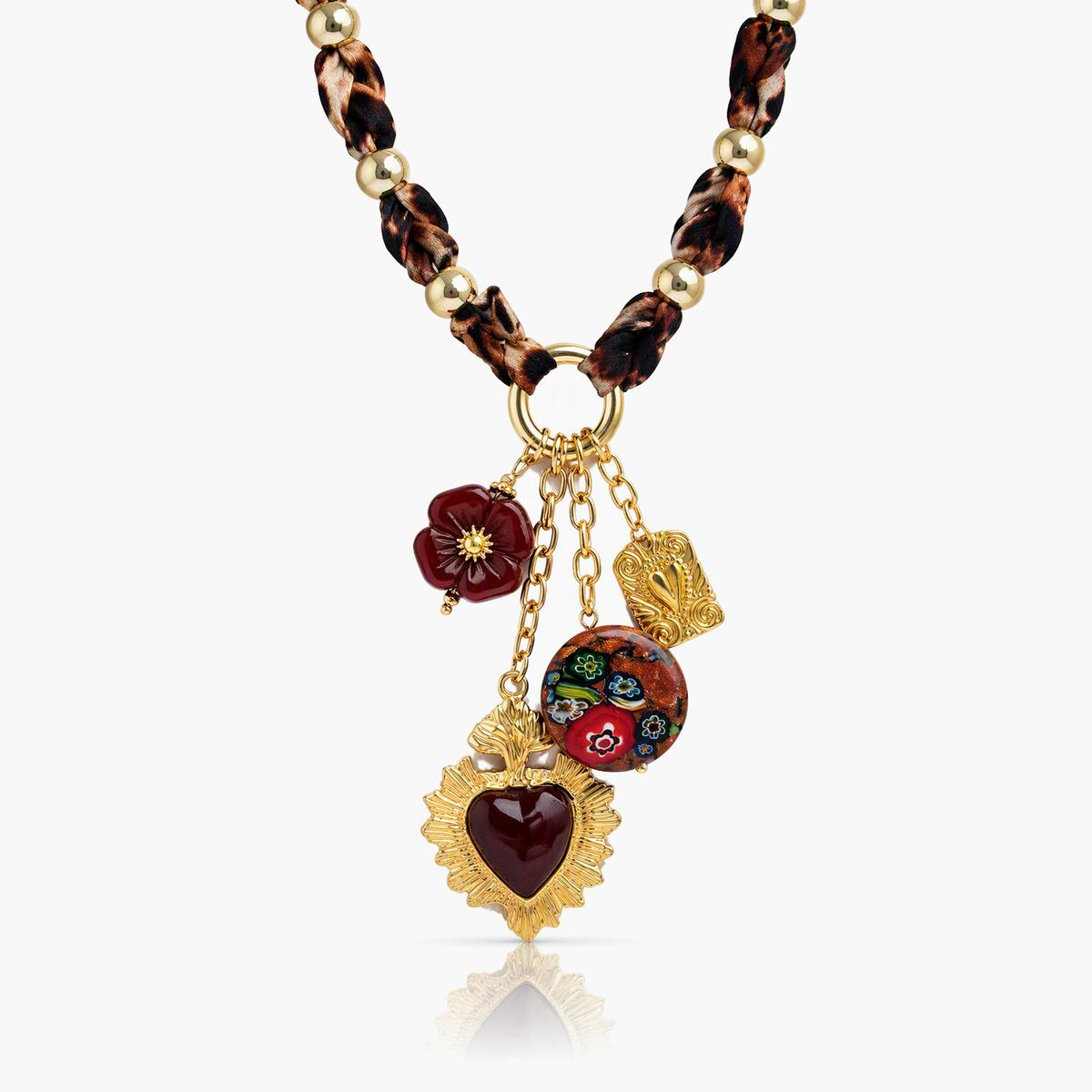 Boho Heart Charm Necklace