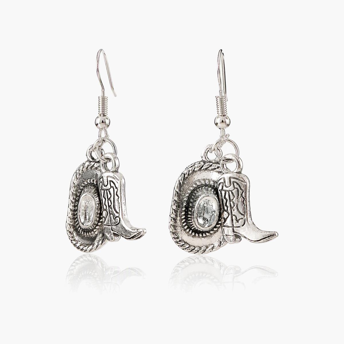 Vintage Cowboy Boot Drop Earrings