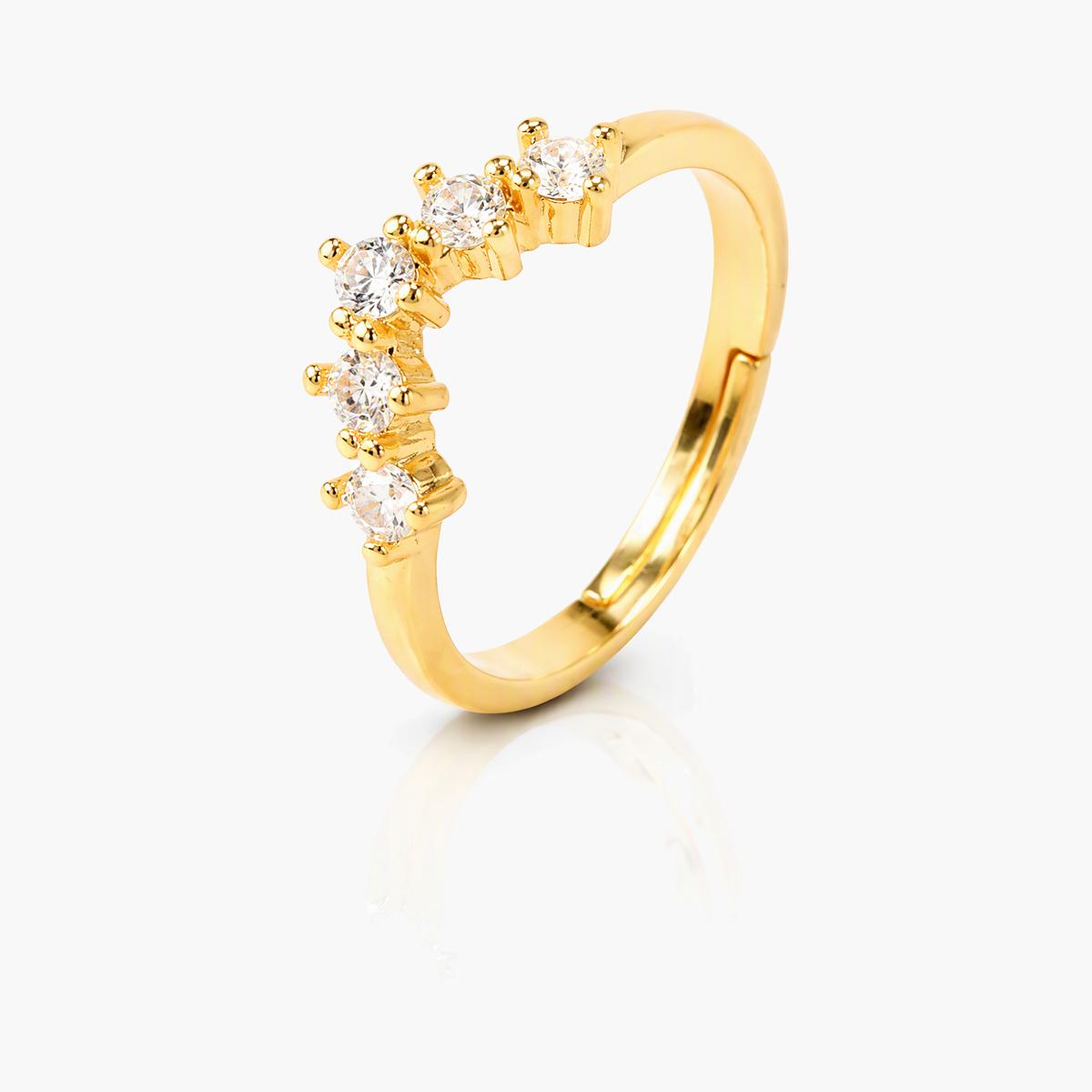 Dainty Moon & Flower Stackable Rings