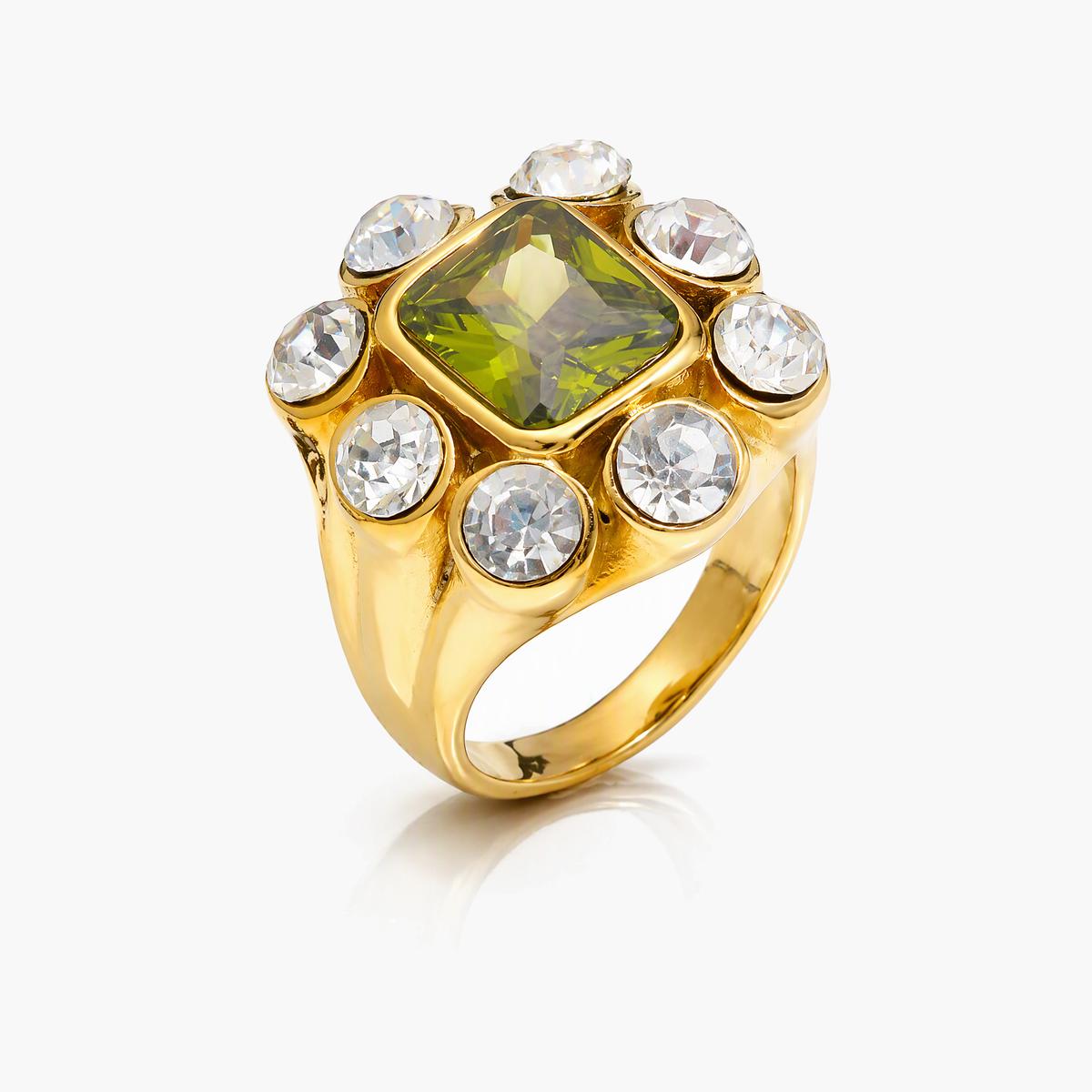 Chunky Cluster Gem Ring