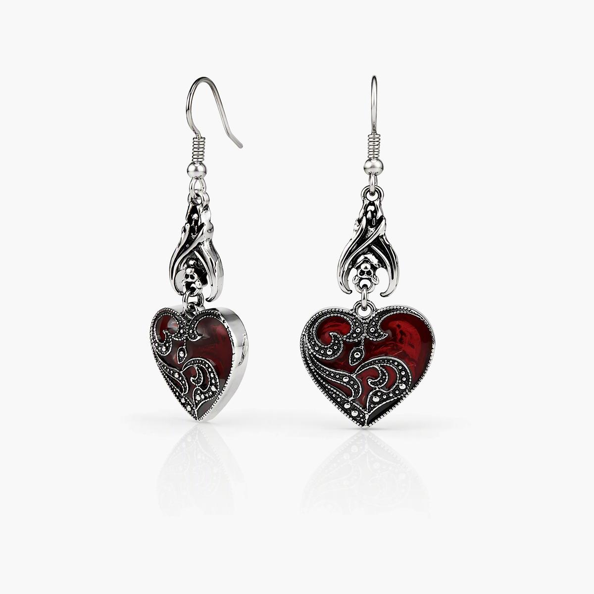 Vintage Heart Drop Earrings