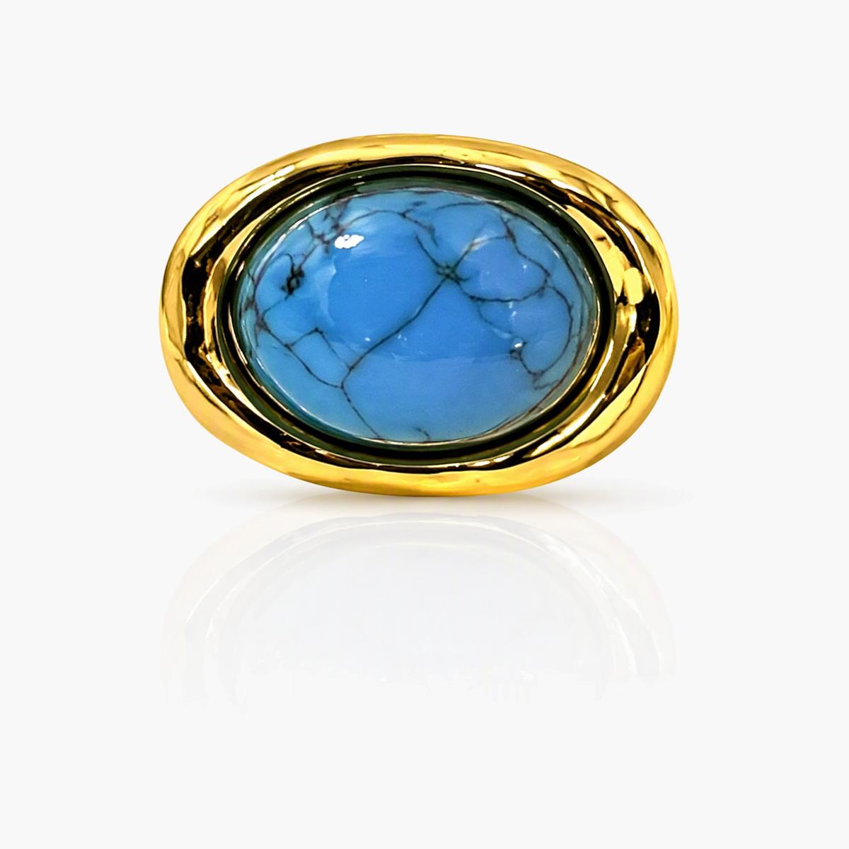 Oval Stone Stud Earrings