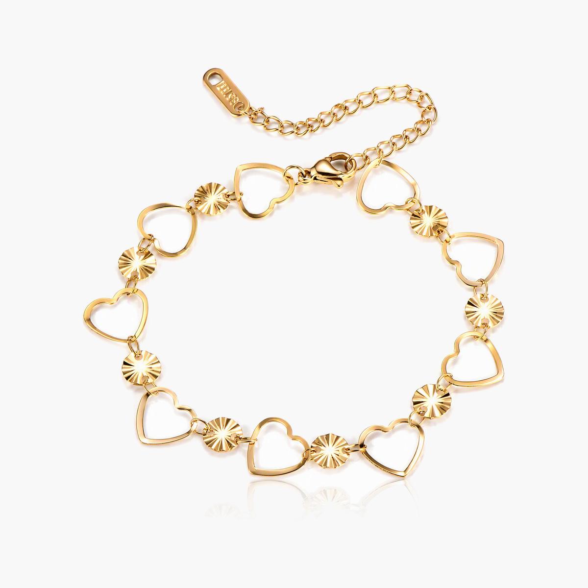 Dainty Heart Charm Bracelet