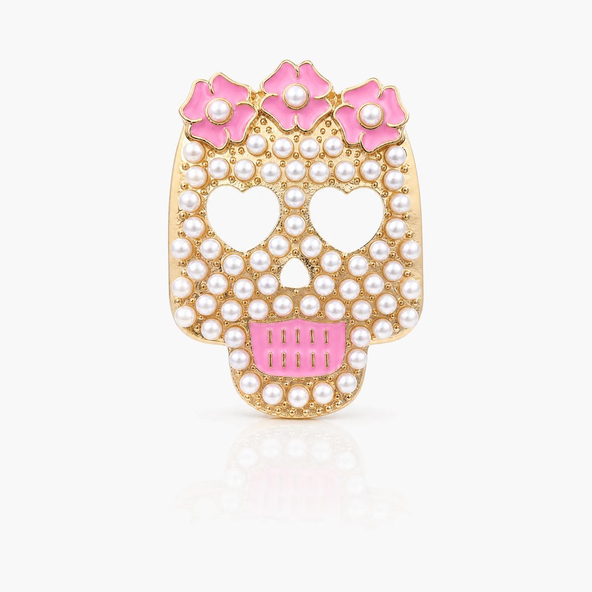 Cute Pearl Skull Stud Earrings