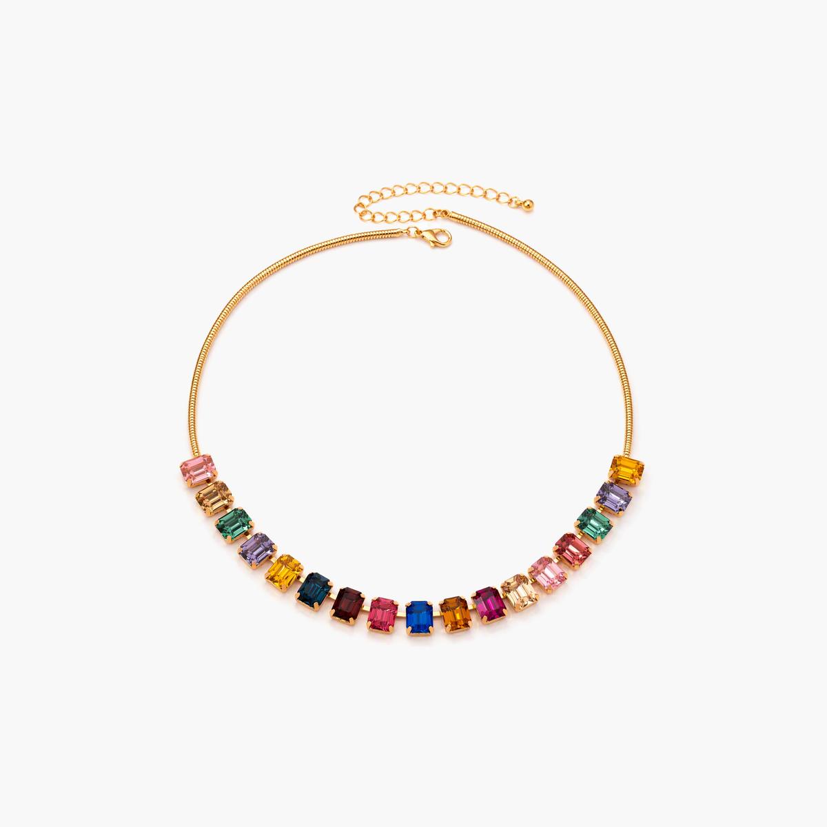 Trendy Multi-Stone Choker Necklace