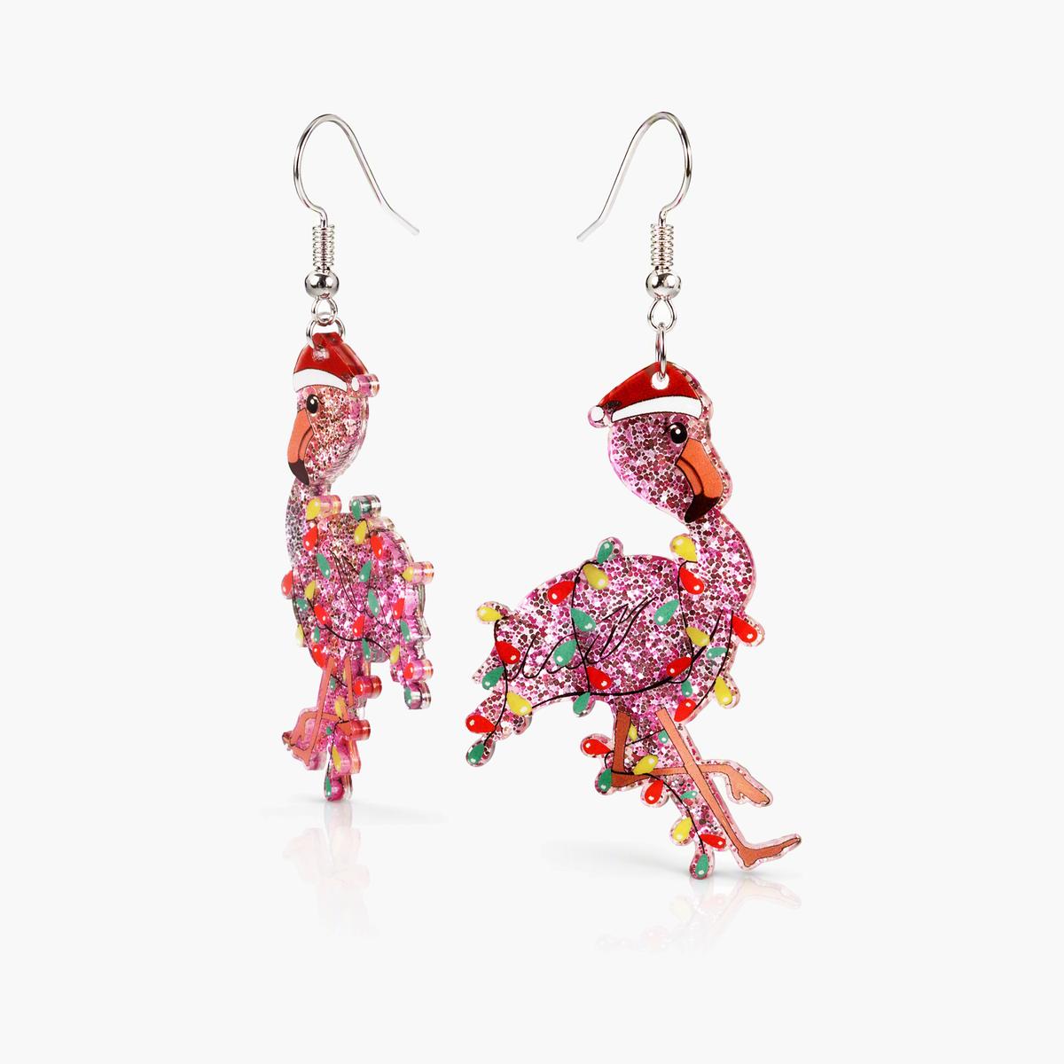 Cute Flamingo Drop Earrings