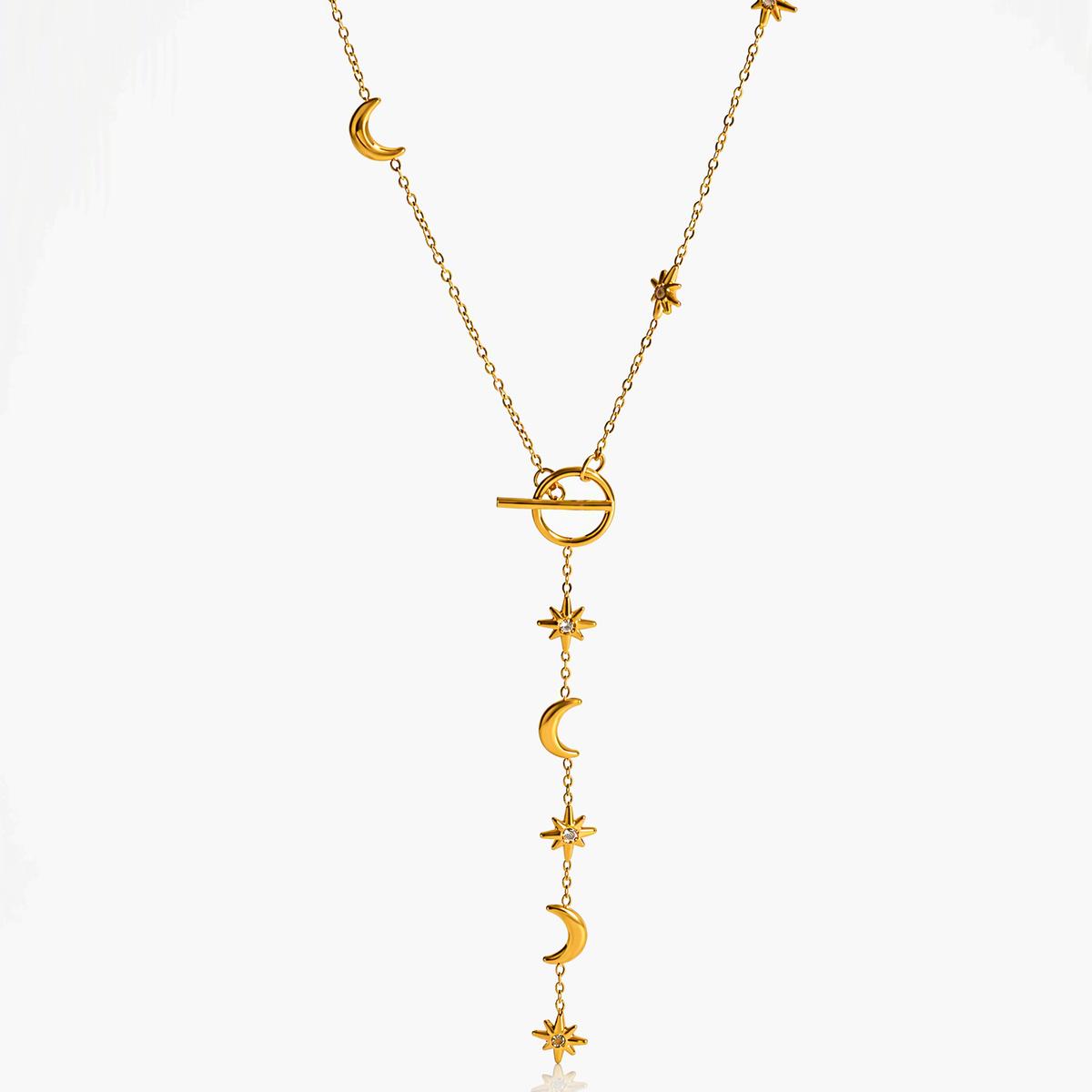 Celestial Charm Lariat Necklace