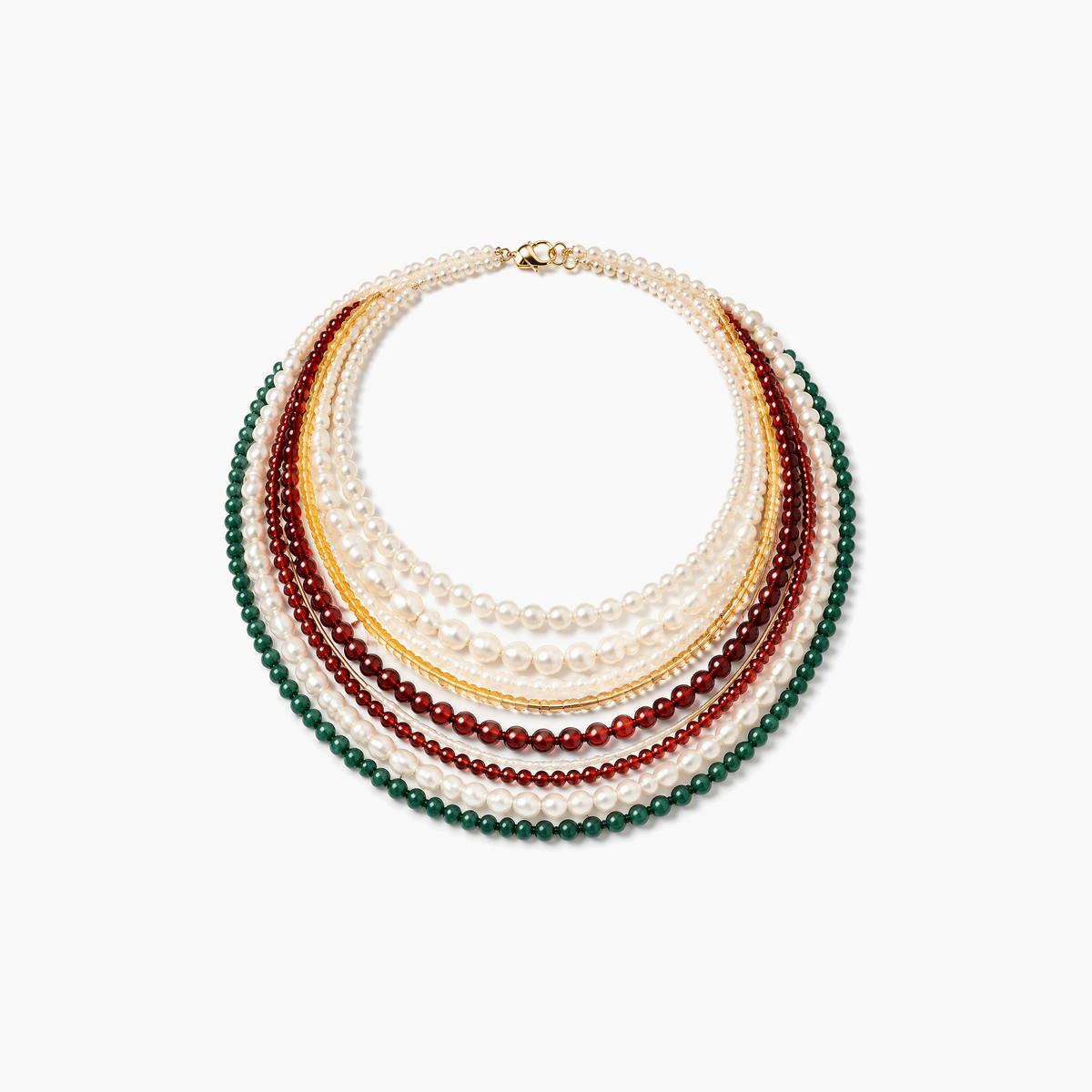 Boho Multi-Strand Beaded Necklace