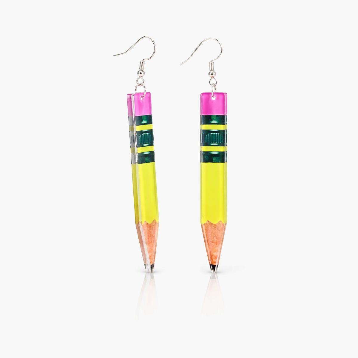Cute Pencil Drop Earrings
