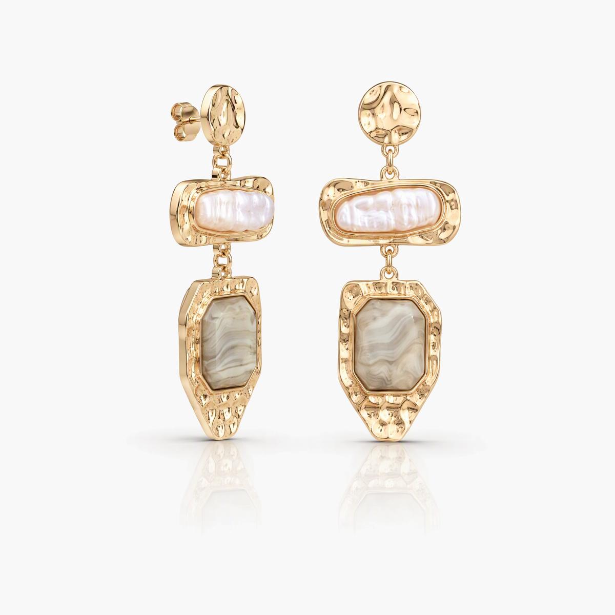 Vintage Geometric Drop Earrings