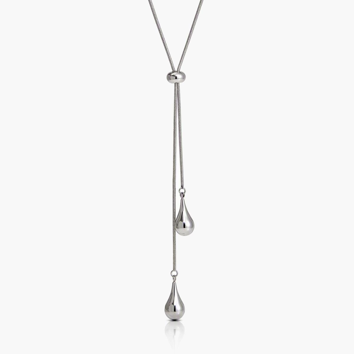 Double Teardrop Pendant Necklace