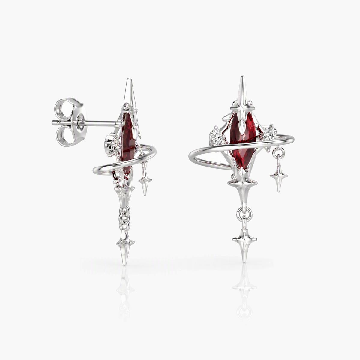 Trendy Planet Star Drop Earrings