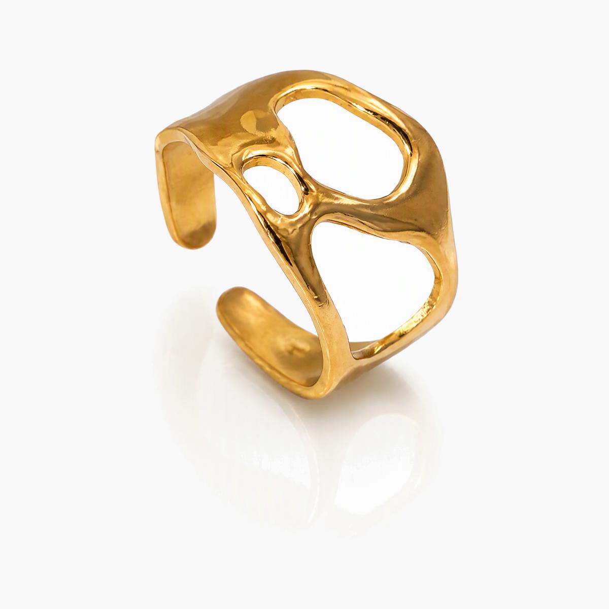 Trendy Openwork Cuff Ring