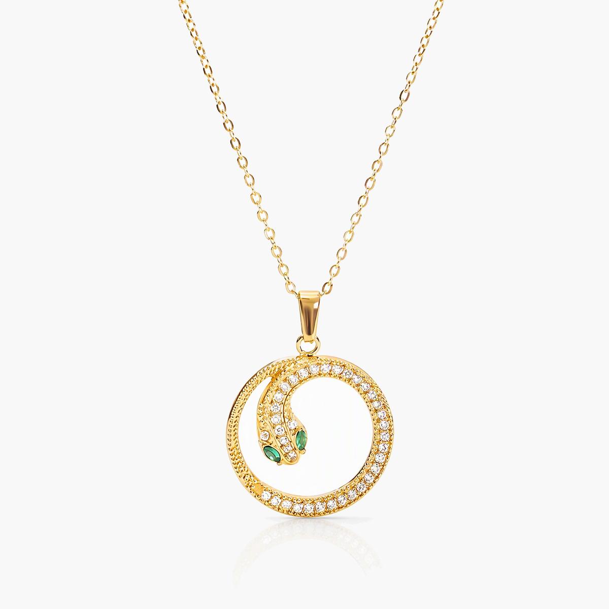 Elegant Snake Pendant Necklace