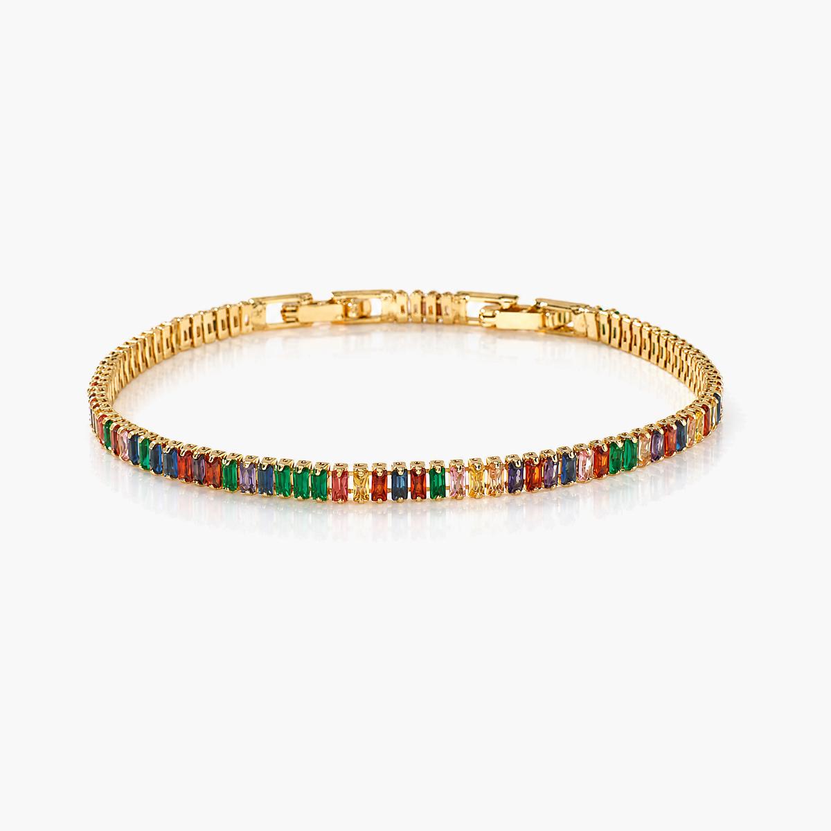 Elegant Emerald Cut Tennis Bracelet