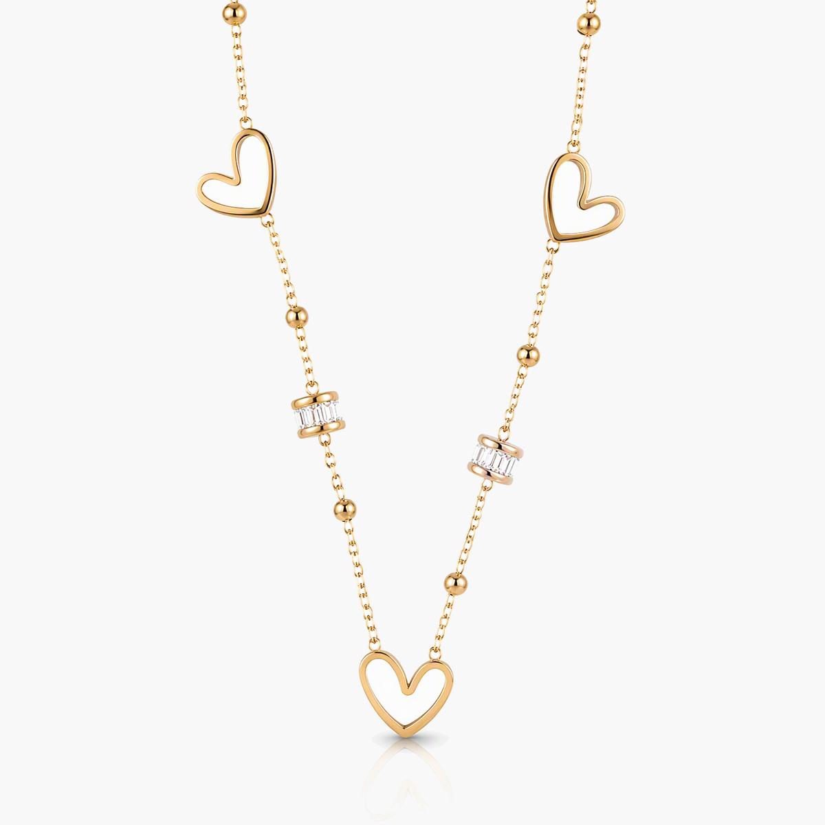 Dainty Heart Charm Necklace