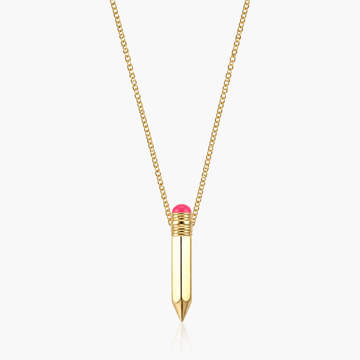 Cute Pencil Pendant Necklace
