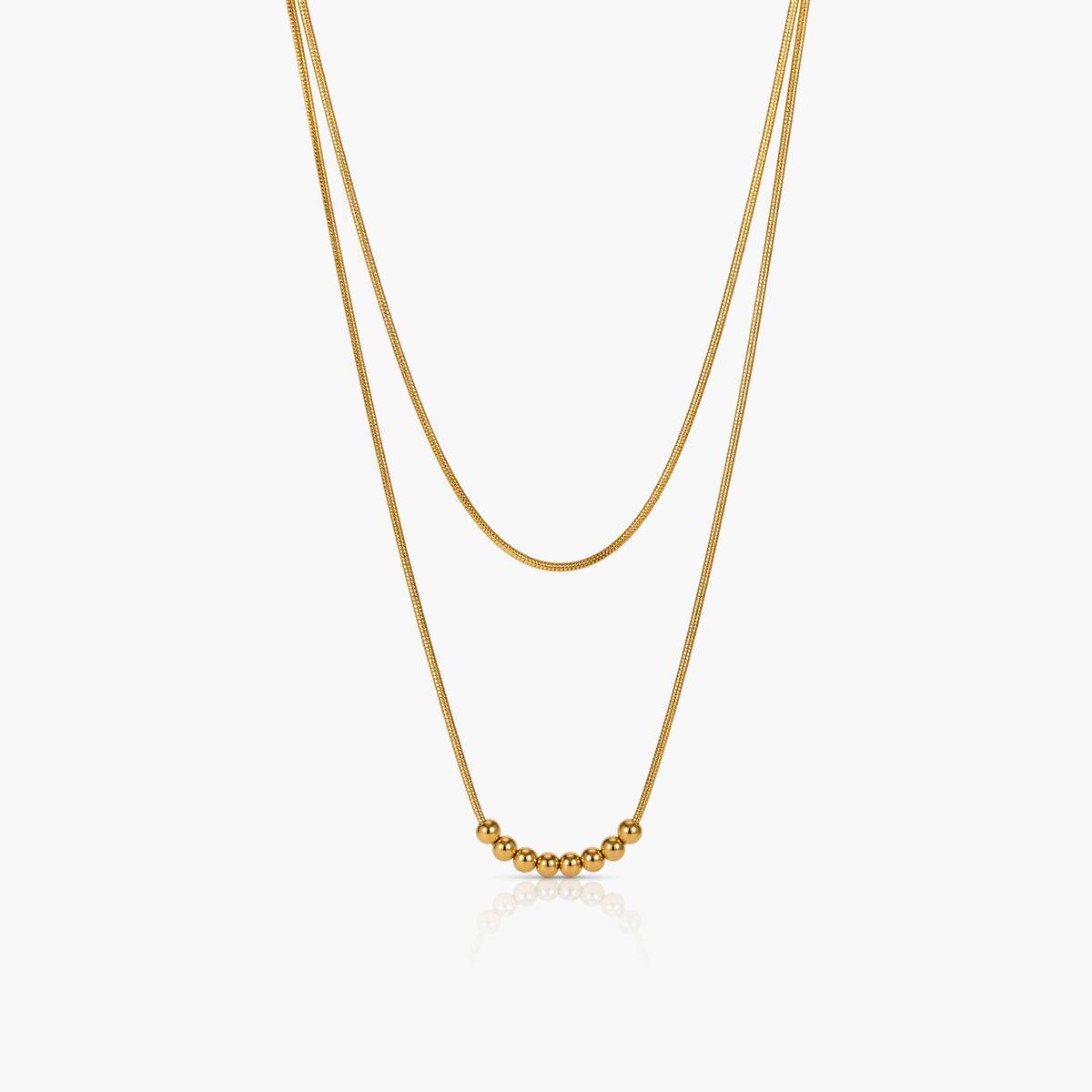 Minimalist Double Snake Chain Necklace