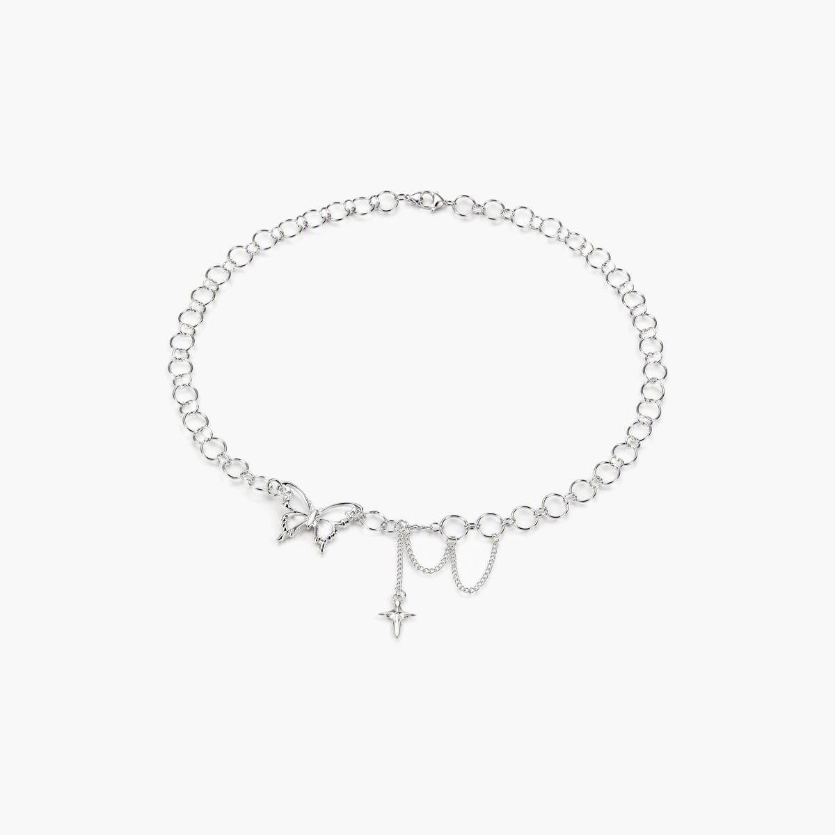 Trendy Butterfly Chain Choker Necklace